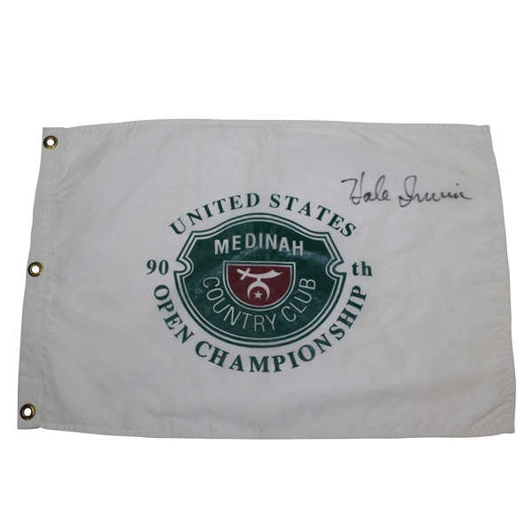 Hale Irwin Signed 1990 US Open Championship at Medinah White Flag JSA ALOA