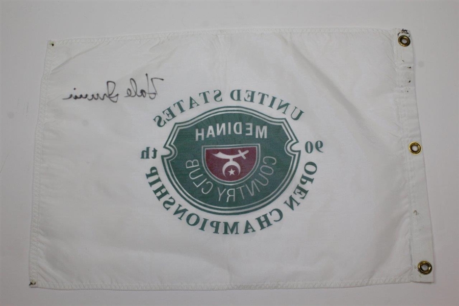 Hale Irwin Signed 1990 US Open Championship at Medinah White Flag JSA ALOA