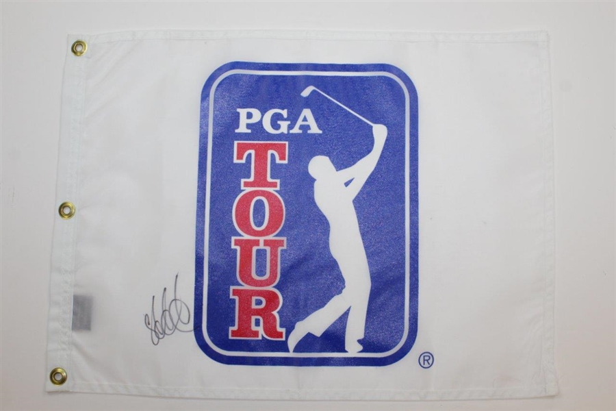 Adam Scott & Three(3) others Signed PGA Tour White Screen Flags JSA ALOA