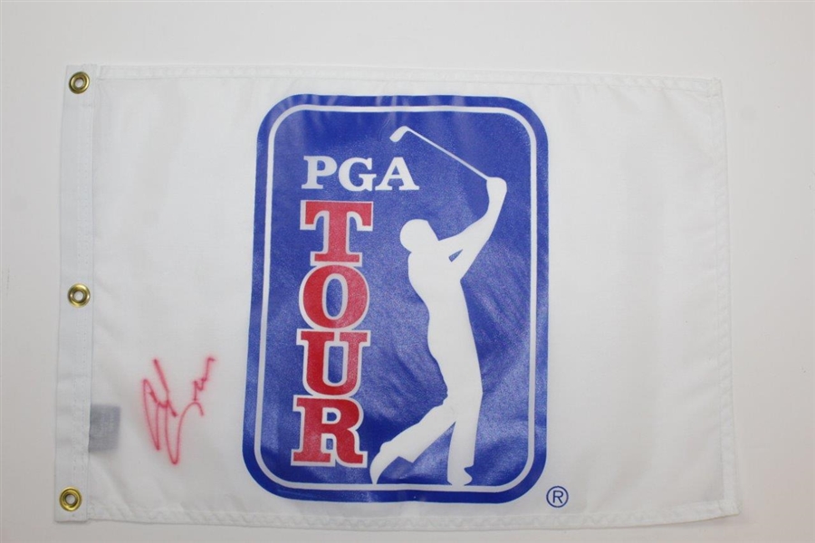 Adam Scott & Three(3) others Signed PGA Tour White Screen Flags JSA ALOA
