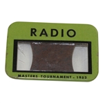 1952 Masters Tournament Radio Badge