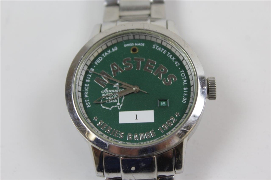 1962 Masters tournament Ltd Ed Series Badge Watch #0001/12000 - First One!