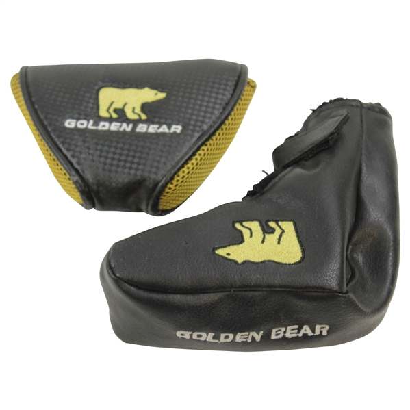 Pair of Classic Jack Nicklaus 'Golden Bear' Logo Putter Covers (1 Blade & 1 Mallet)