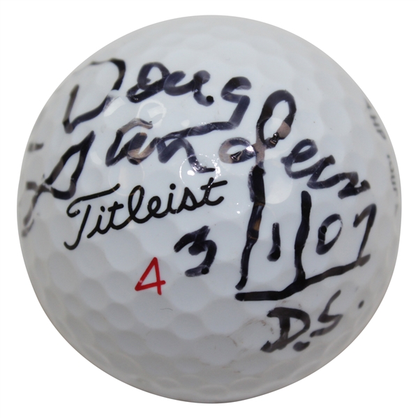 Doug Sanders Signed Titleist Golf Ball with '3/1/07 D.S.' Inscription JSA ALOA