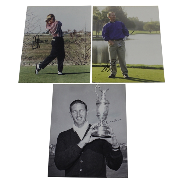 Bob Charles, David Duval, & Ernie Els Signed Golf Photos JSA ALOA