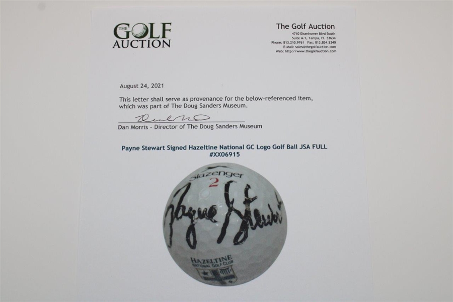 Payne Stewart Signed Hazeltine National GC Logo Golf Ball JSA FULL #XX06915