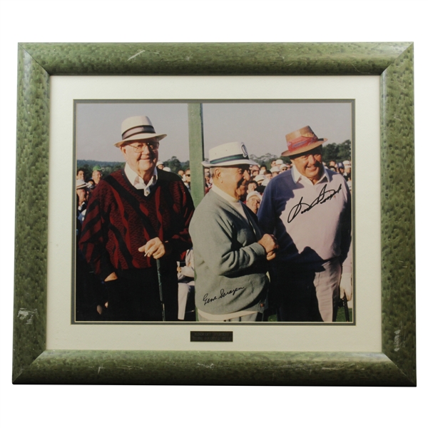 Masters Starters Gene Sarazen, & Sam Snead Signed 16x20 Photo with Byron Nelson - Framed JSA ALOA