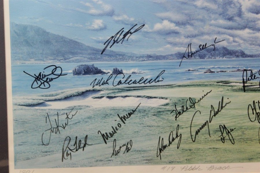 Norman, Floyd, & 18 Others Signed Ltd Ed 120/750 '#17 Pebble Beach' Print - Signed by Artist Jim Fitzpatrick JSA ALOA