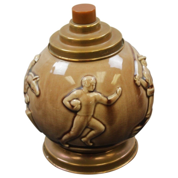 Circa 1920 Rookwood Golf Cigarette Dispenser with Sports Themes