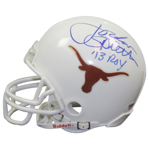 Jordan Spieth Signed 2013 Texas Longhorns Mini Helmet with '13 ROY PSA/DNA #W52972
