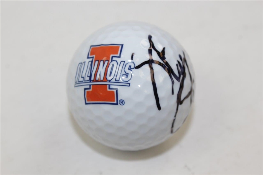 Steve Stricker Signed Illinois Logo Golf Ball JSA ALOA