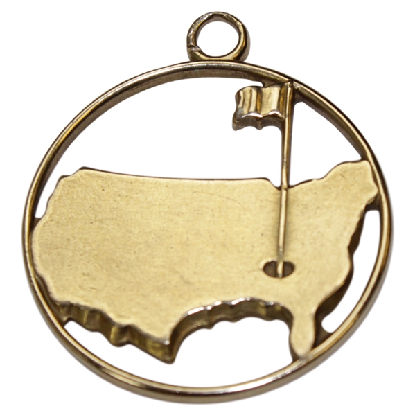 1958 Augusta National GC The Masters Tournament 14k Gold Pendant - Arnold Palmer's First Win