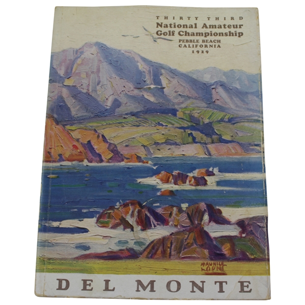 1929 National Amateur Golf Championship Program Pebble Beach - Del Monte 