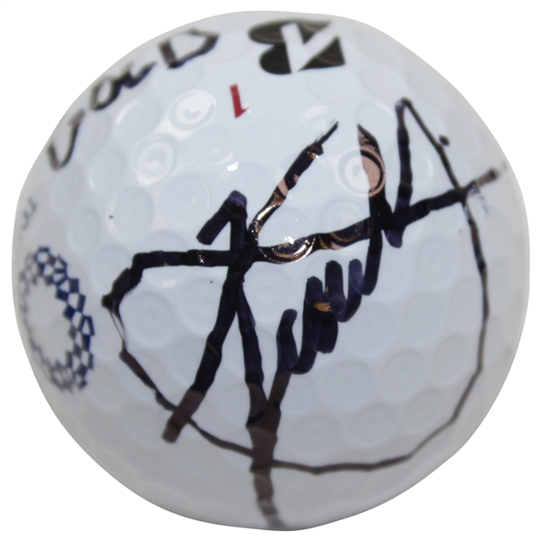 Gold Medal Winner Xander Schauffele Signed & Inscribed 2020 Tokyo Olympics Logo Golf Ball JSA #QQ47978