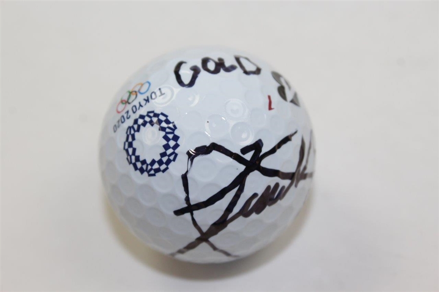 Gold Medal Winner Xander Schauffele Signed & Inscribed 2020 Tokyo Olympics Logo Golf Ball JSA #QQ47978