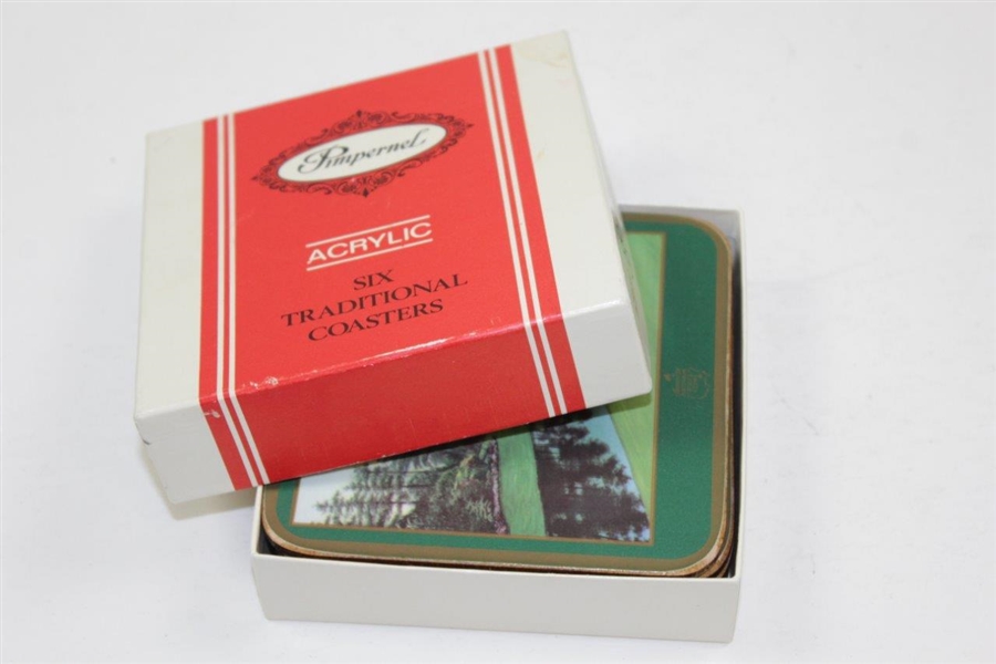 1960's Masters  Pimpernel Acrylic Coaster Set (6) With Box