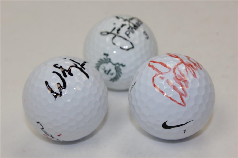 Three(3) US Open Champions Signed Golf Balls - Jim Furyk, Webb Simpson, & Tom Kite JSA ALOA