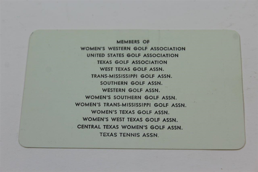 Ben Hogan's Personal 1956 River Crest CC Membership Card - From Ben's Secretary Estate 