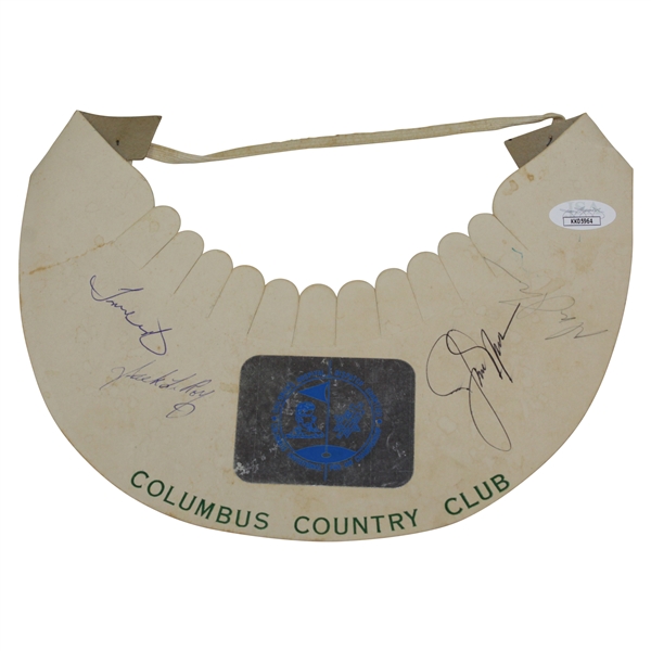 Jack Nicklaus & Others Signed 1973 Columbus C.C. Visor JSA #KK05964