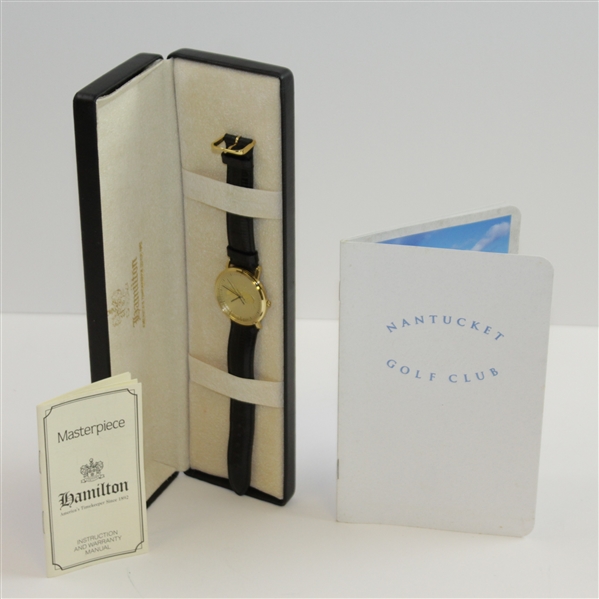 Nantucket Golf Club Hamilton Wristwatch in Original Case with Scorecard