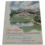 1959 US Amateur Championship at The Broadmoor Golf Club Official Program - Jack Nicklaus Winner