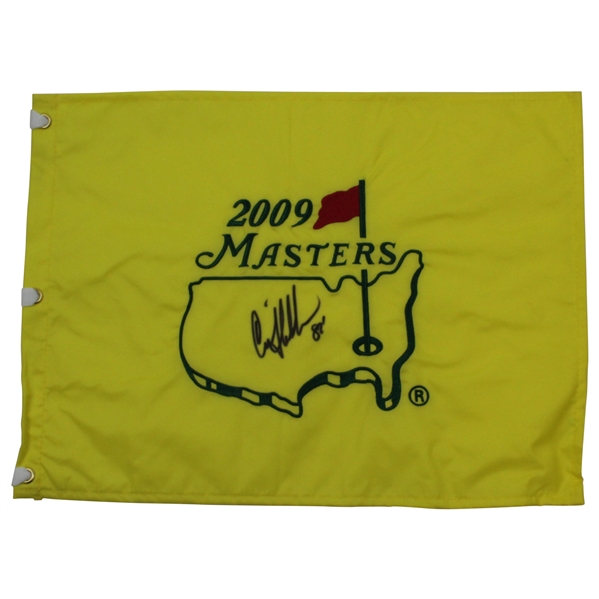 Craig Stadler Signed 2009 Masters Embroidered Flag with '82' JSA ALOA