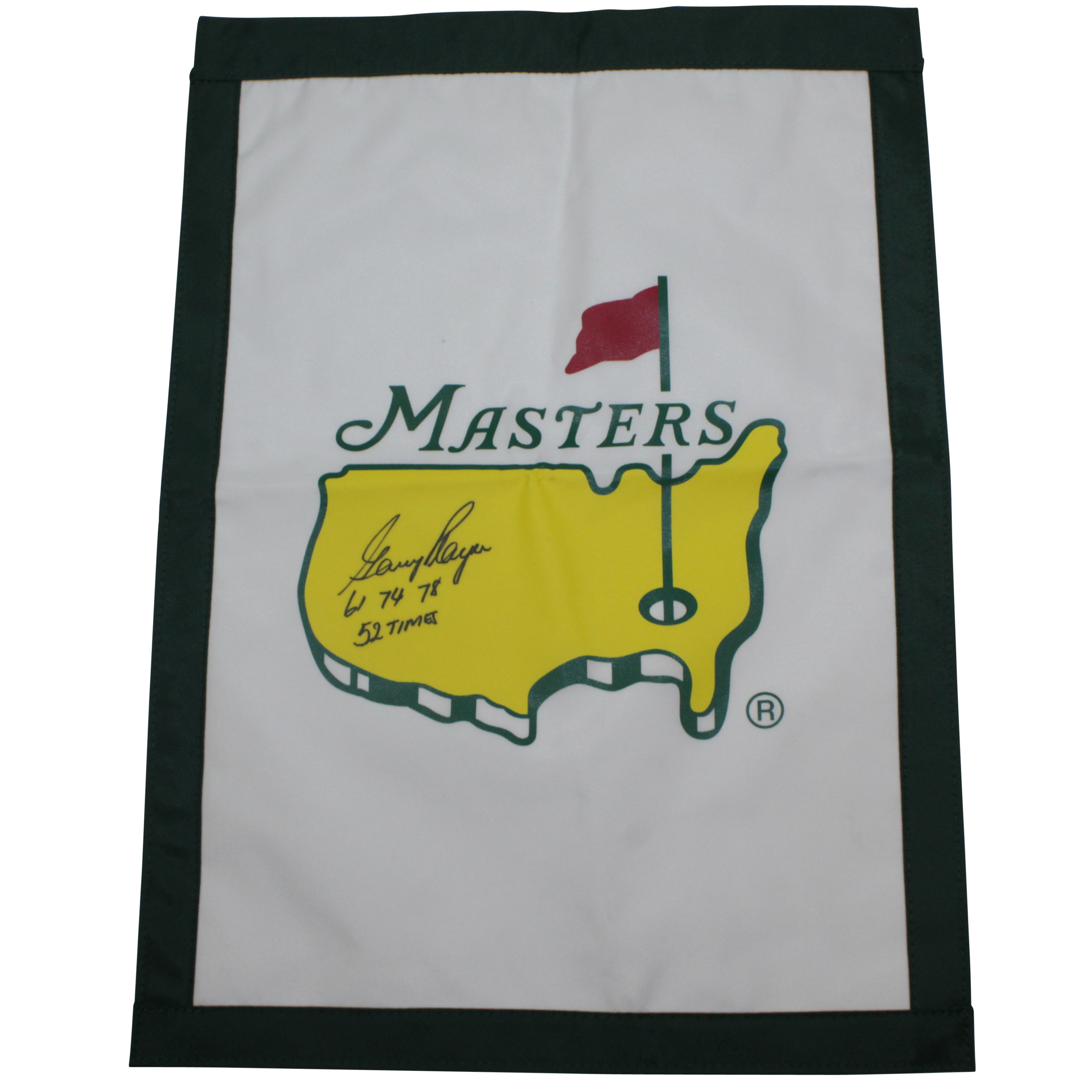 Lot Detail - Gary Player Dual Side Signed Masters Garden Flag with ...