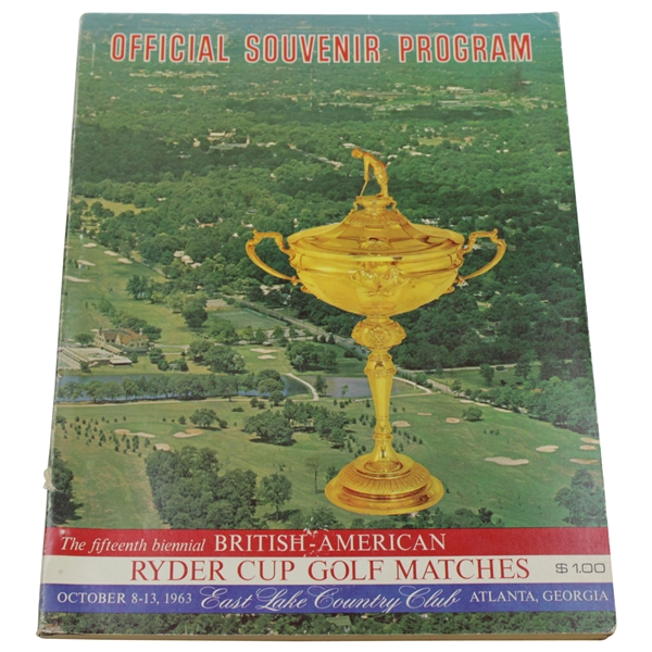 1963 Ryder Cup Matches at East Lake Country Club Official Program