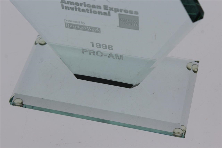 Ray Floyd's 1998 American Express Invitational Pro-Am Glass Clock Display Trophy