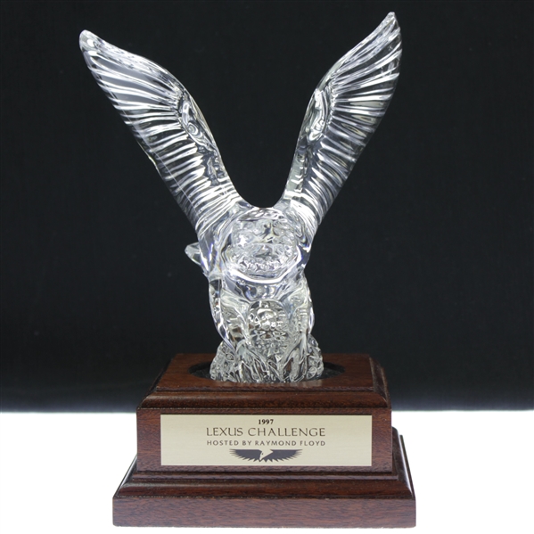 Ray Floyd's 1997 Lexus Challenge Hosted by Ray Floyd Glass Eagle on Plinth Display