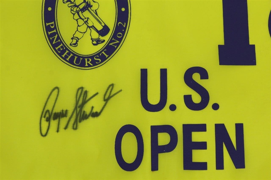Payne Stewart Signed 1999 US Open at Pinehurst No. 2 Yellow Screen Flag JSA ALOA