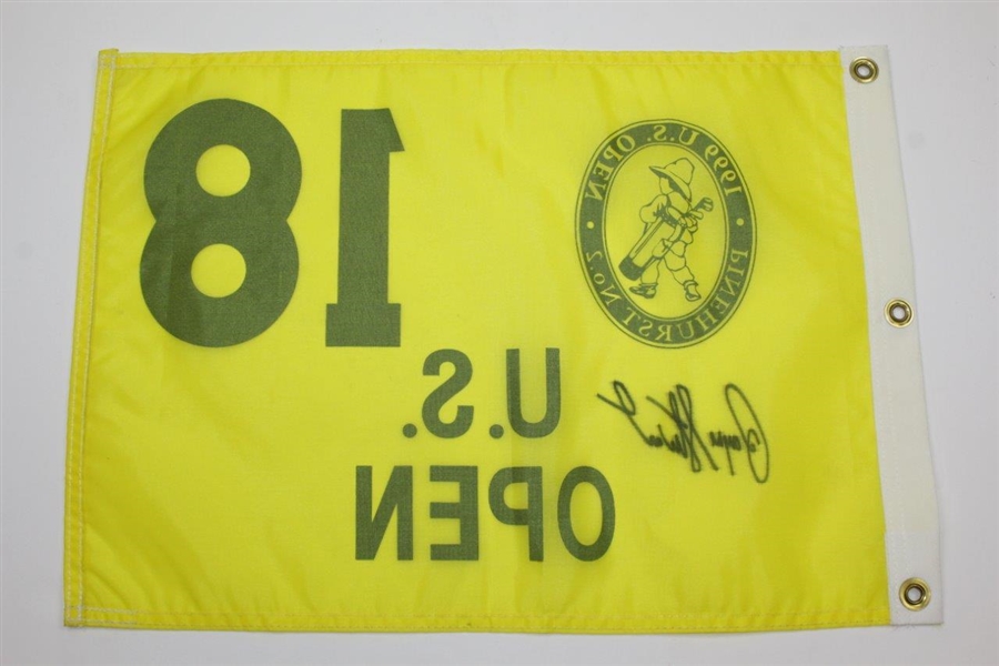 Payne Stewart Signed 1999 US Open at Pinehurst No. 2 Yellow Screen Flag JSA ALOA