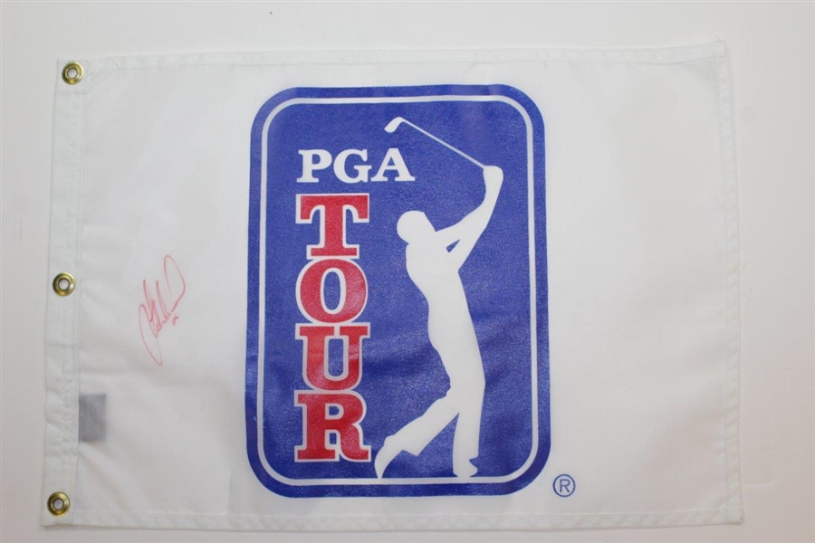 Lee Westwood & Five(5) others Signed PGA Tour White Screen Flags JSA ALOA