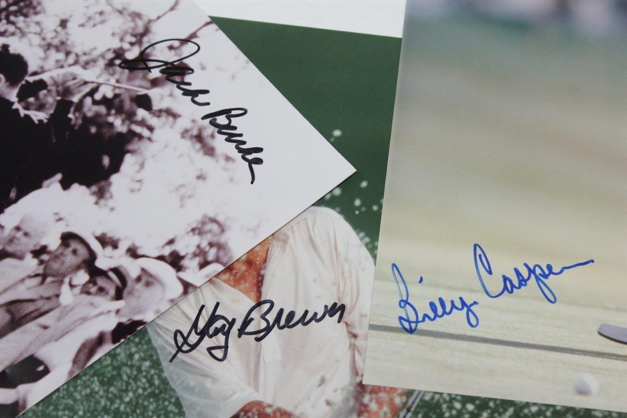 Masters Winners Jack Burke, Billy Casper, & Gay Brewer Signed Golf Photos JSA ALOA