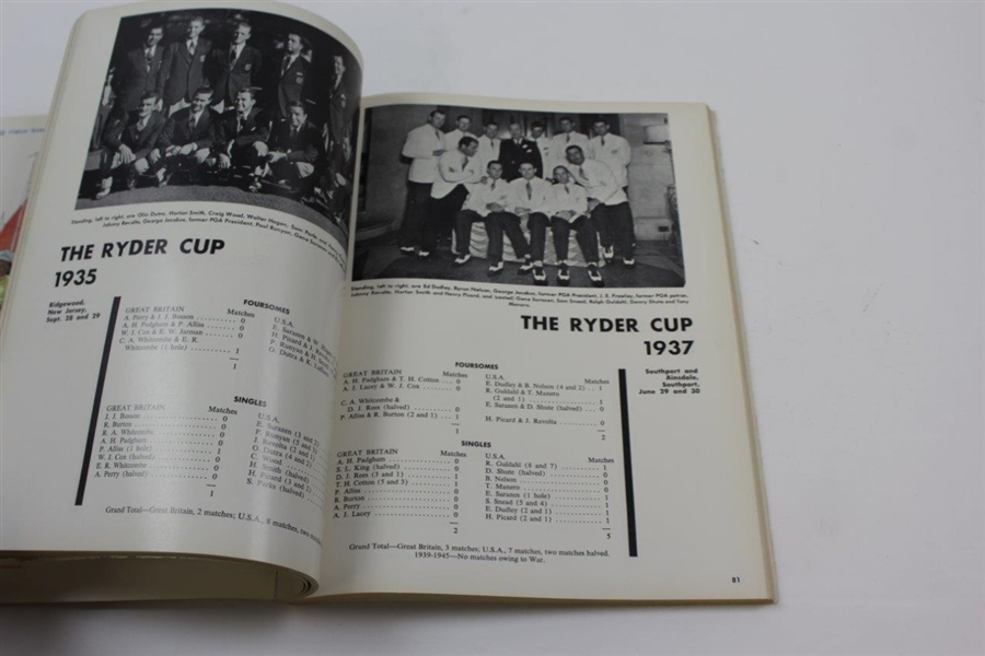 1963 Ryder Cup Official at East Lake Country Club Souvenir Program