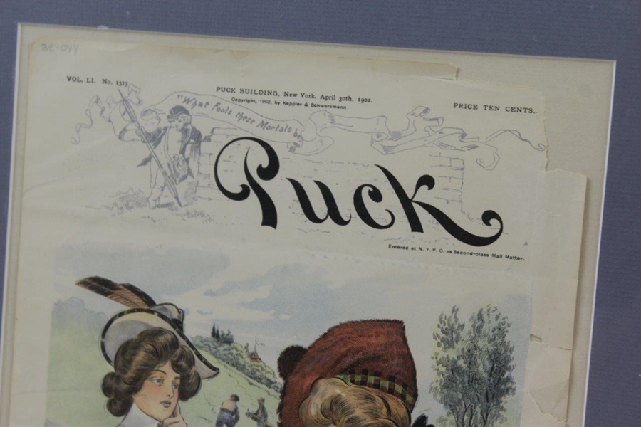 1902 Puck Publication Cover by Artist Samuel D Ehrhardt - Matted - Vol. LL No. 1313
