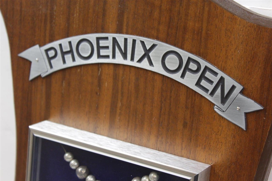 Champion Hal Sutton's 1986 Phoenix Open Winner's Plaque with Thunderbirds Necklace