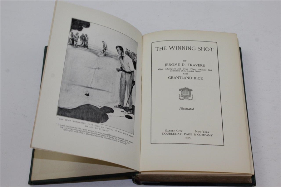 1915 'The Winning Shot' Golf Book by Jerome D. Travers & Grantland Rice