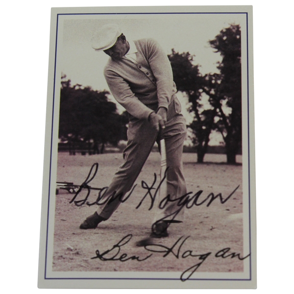 Ben Hogan Signed 'Career Highlights' Golf Card JSA ALOA