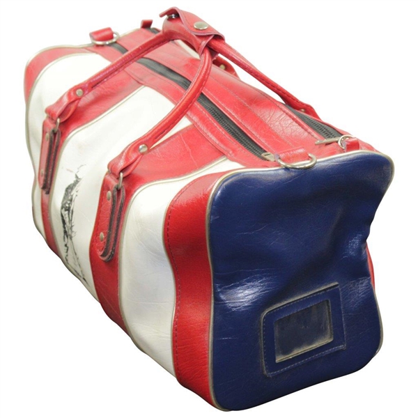 Ben Hogan Co. Red, White, & Blue Leather 'Beat The Pro' Duffle Bag