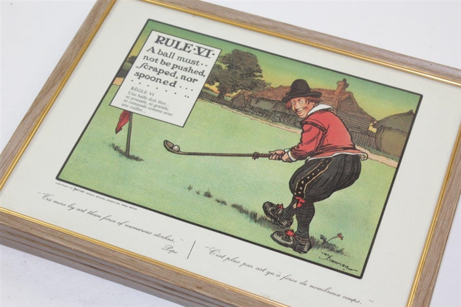 Seven(7) Crombie Rules of Golf Presented by Perrier - Framed