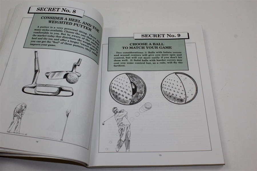 1992 'The Golf Secrets Of The Big-Money Pros' Book Signed by Jerry Heard