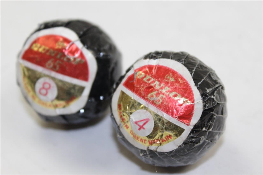 Vintage Pair of Wrapped Dunlop 65 Golf Balls in 'Christmas' Themed Box