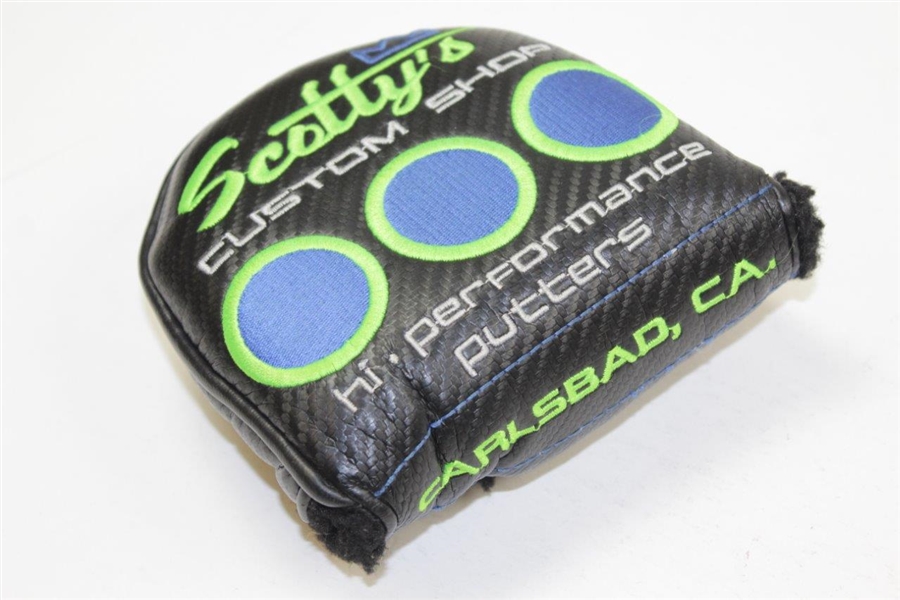 Scotty Cameron Black & Green Titleist Futura X5-R Putter with Custom Shop Sticker & Headcover