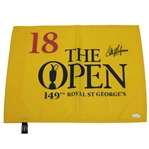 Colin Morikawa Signed 2021 OPEN Championship at Royal St. Georges Yellow Flag JSA #WIT687554