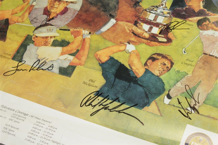 1995 Team USA Signed Ryder Cup Poster JSA ALOA