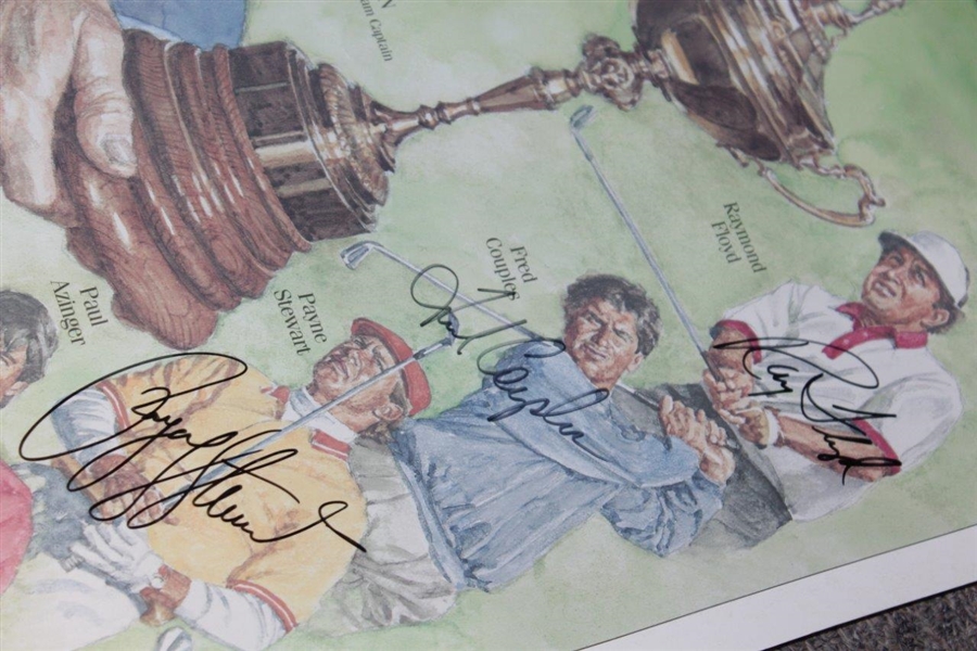 Payne Stewart & Team USA Ryder Cup Signed 1993 Ryder Cup Poster JSA ALOA