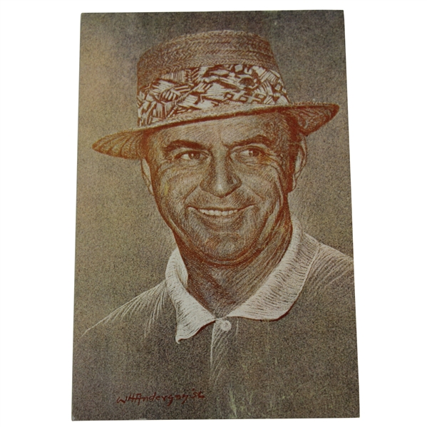 Sam Snead Signed Handwritten 'The Greenbrier' Postcard with His Image to Rod Munday JSA ALOA