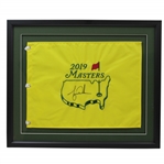 Tiger Woods Signed 2019 Masters Embroidered Flag - Framed JSA ALOA