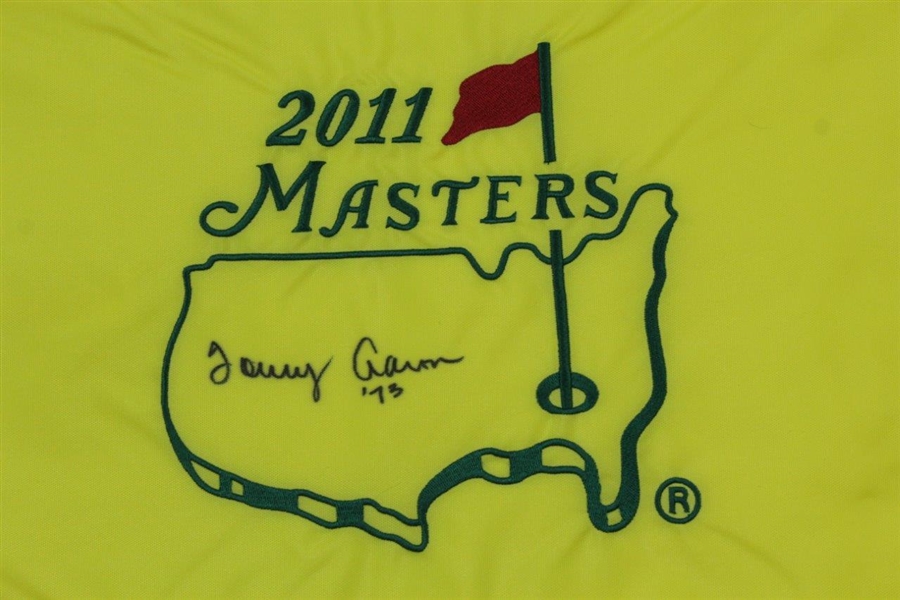 Tommy Aaron Signed 2011 Masters Flag JSA ALOA